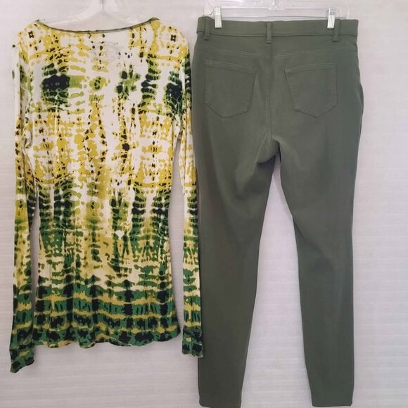 V Cristinia Top XL & Olive Green Leggings Large - Picture 6 of 9